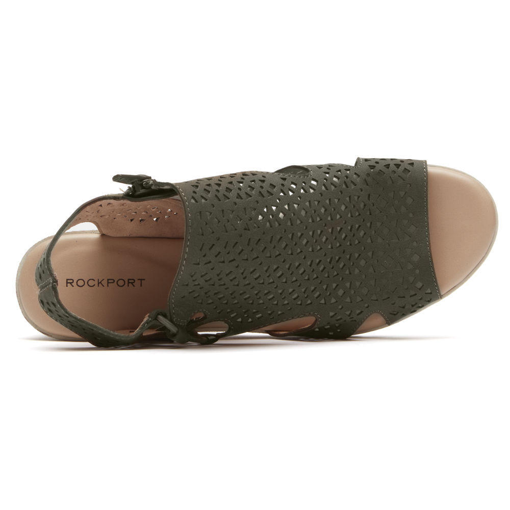 Rockport Sandals For Womens Green - Hadley Bungee - YG9056237